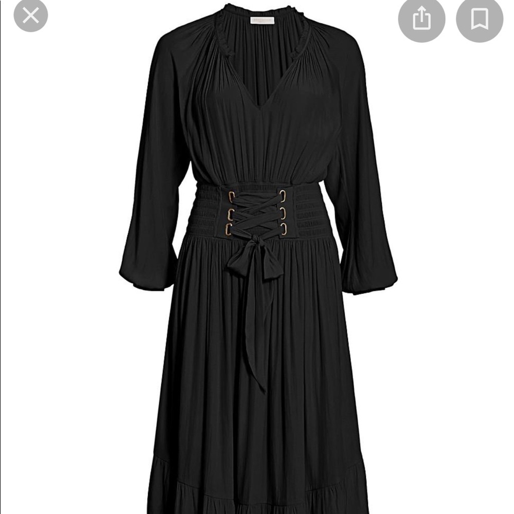 Ramy Brooke Morgan Corsete Waist Midi Dress